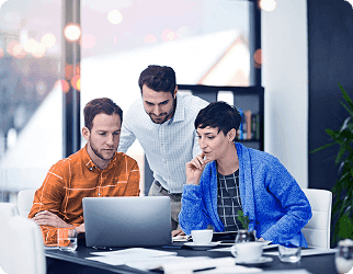 People having a meeting